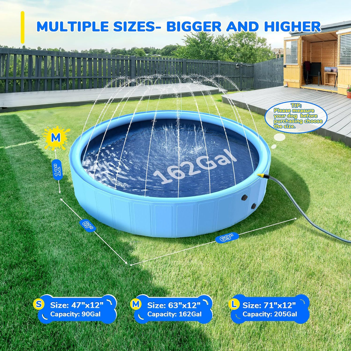 Foldable Pet Splash Pool for Dogs and Bathing Fun
