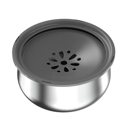 Stainless Steel Large Pet Water Bowl with Splash Guard