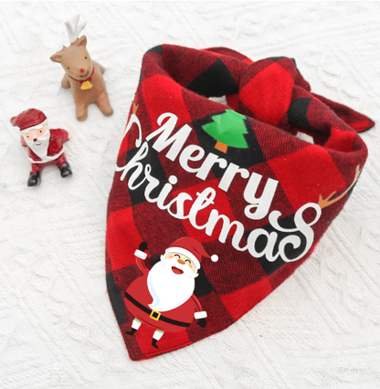 Double-layer Triangle Pet Scarf and Saliva Towel