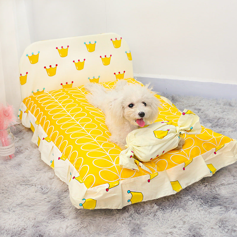 Pet Bed for Small Dogs and Cats, Washable Design