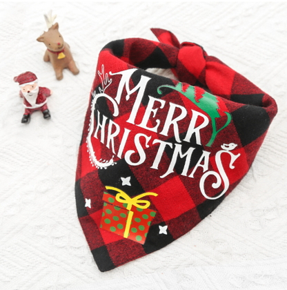 Double-layer Triangle Pet Scarf and Saliva Towel