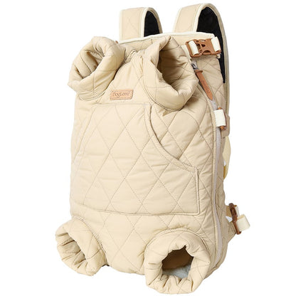 Winter Thickened Portable Pet Chest Backpack
