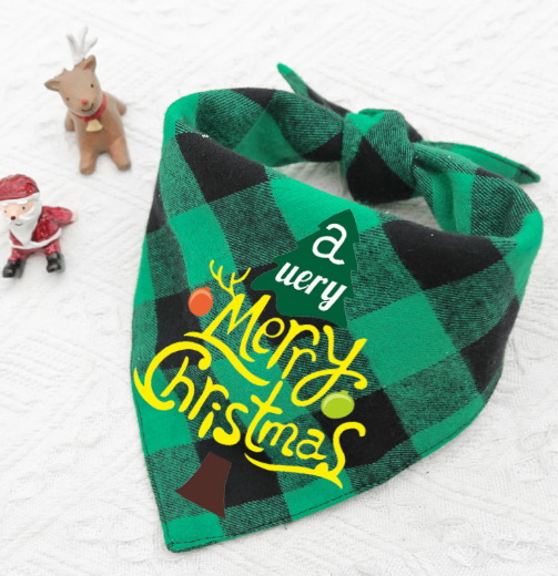 Double-layer Triangle Pet Scarf and Saliva Towel