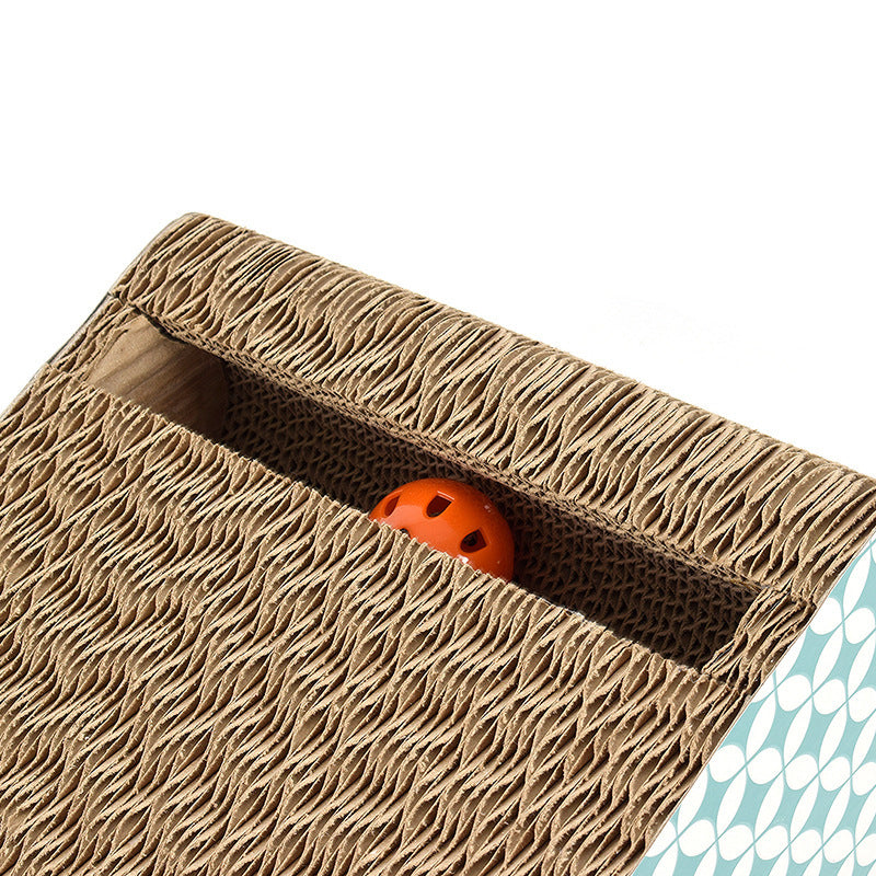 Double-Sided Cat Scratcher with Bell Ball Toy
