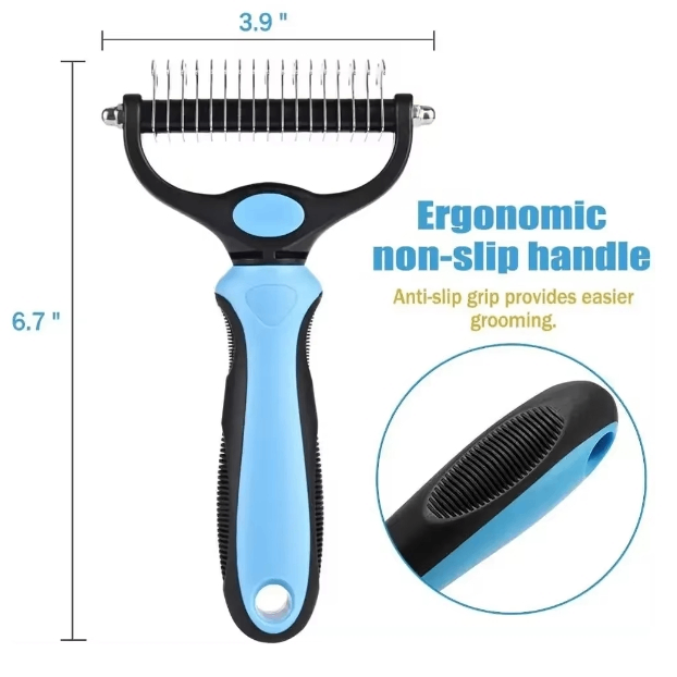 Professional Double-Sided Pet Grooming Brush
