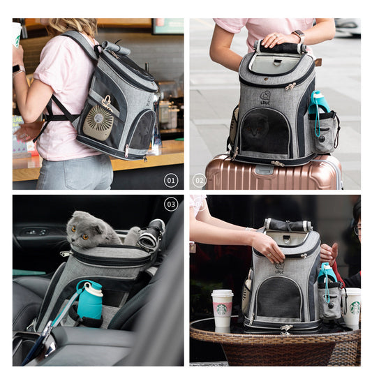 Breathable Pet Backpack for Cats and Small Pets